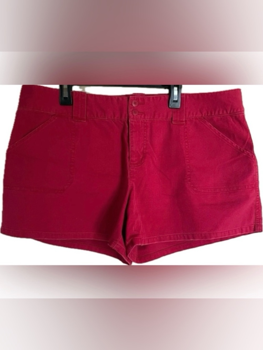 SO stylish Red Jean Shorts Casual Fit .Excellent condition. Juniors size 15.
